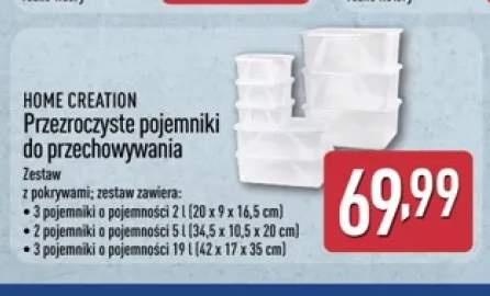Przezroczyste pojemniki do przechowywania Home Creation