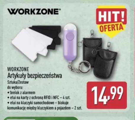 Brelok z alarmem Workzone +2 warianty