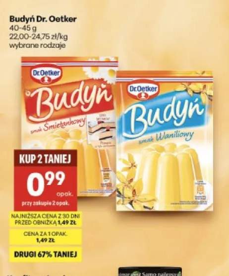Budyń smak śmietankowy Dr. Oetker +1 wariant