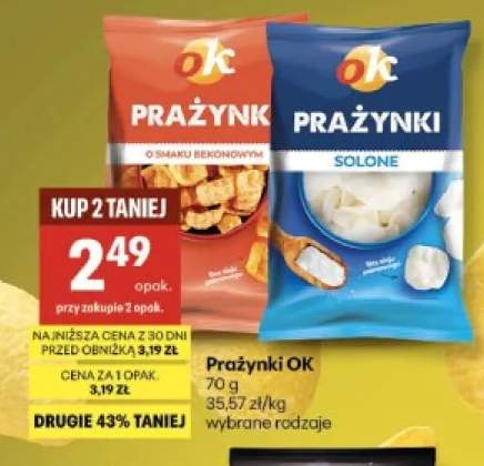 Prażynki OK o smaku bekonowym +1 wariant