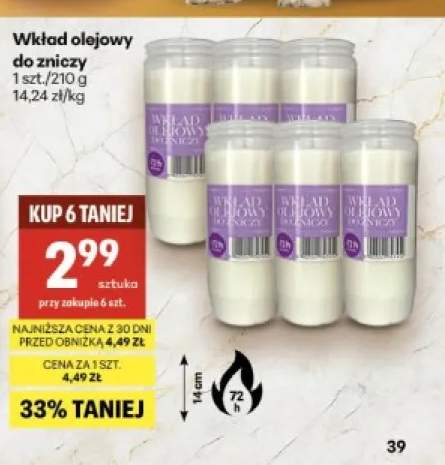 Wkład olejowy do zniczy
