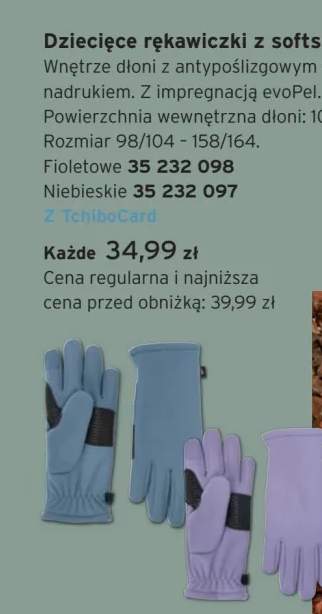 Dziecięce rękawiczki z softshellu Tchibo