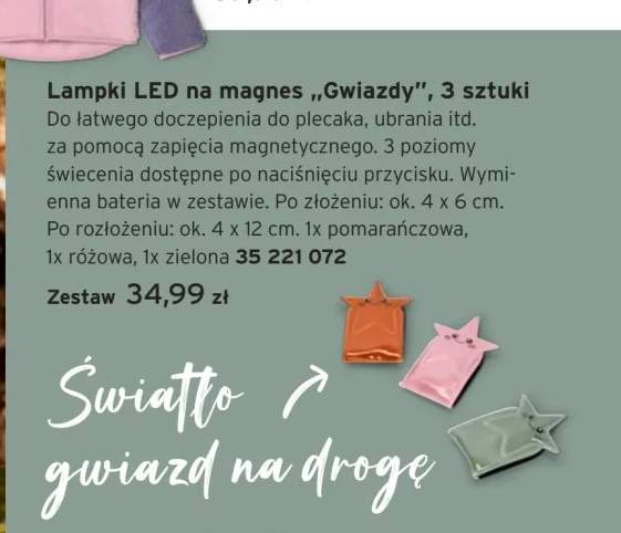 Lampki LED na magnes Gwiazdy 3-pak