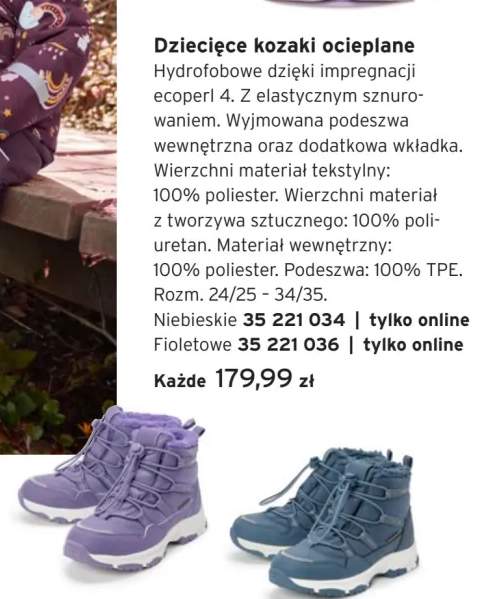 Dziecięce kozaki ocieplane