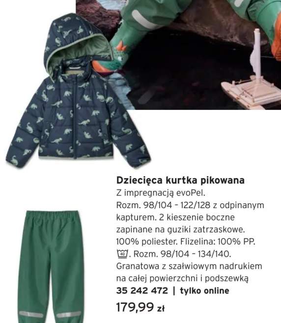 Dziecięca kurtka pikowana