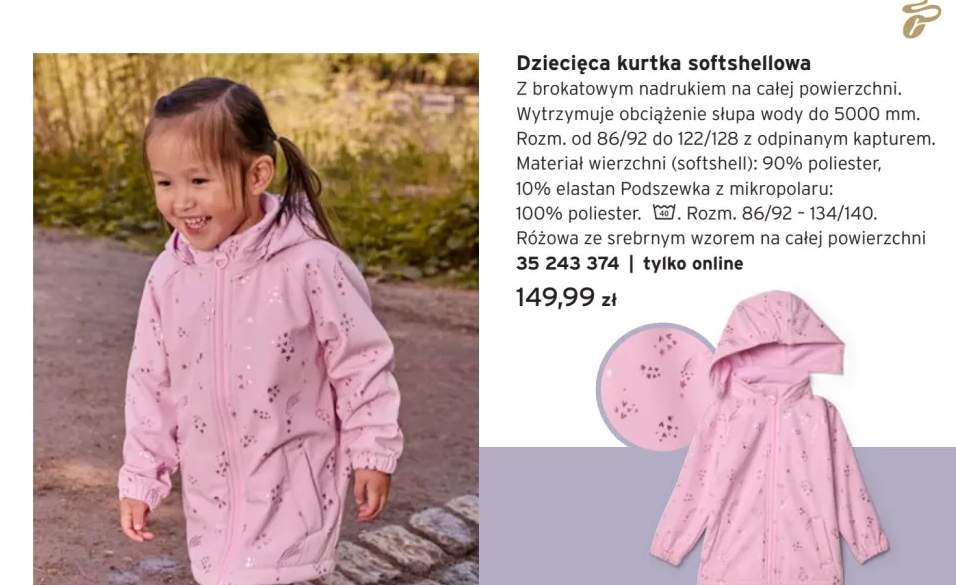 Dziecięca kurtka softshellowa