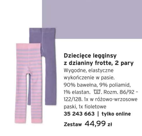 Dziecięce legginsy z dzianiny frotte 2-pak