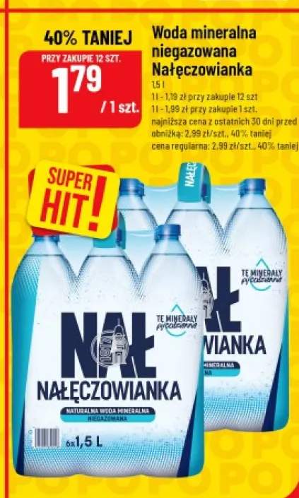 Woda mineralna niegazowana Nałęczowianka
