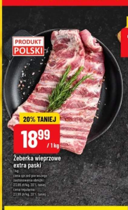 Żeberka wieprzowe extra paski
