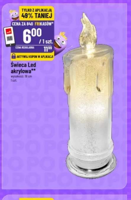 Świeca LED akrylowa