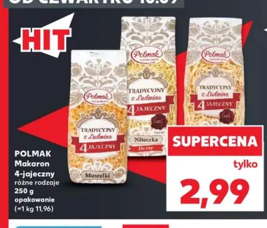 Makaron 4-jajeczny muszelki Polmak +2 warianty