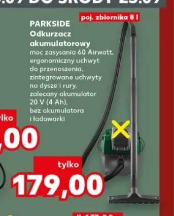 Odkurzacz akumulatorowy Parkside