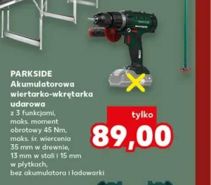 Akumulatorowa wiertarko-wkrętarka udarowa Parkside