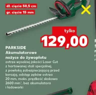 Akumulatorowe nożyce do żywopłotu Parkside