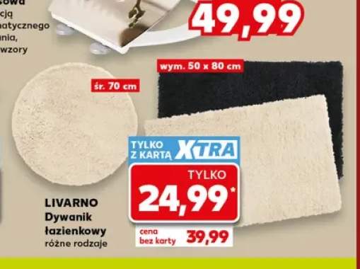 Dywanik łazienkowy Livarno śr. 70 cm +1 wariant
