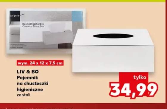 Pojemnik na chusteczki higieniczne ze stali Liv & Bo
