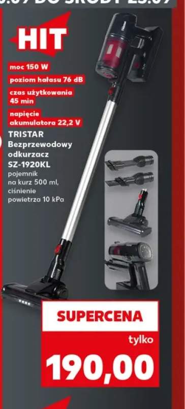 Bezprzewodowy odkurzacz SZ-1920KL Tristar
