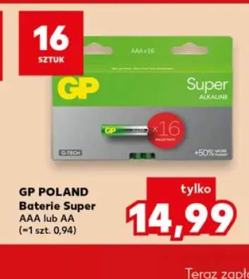 Baterie Super Aaa 16-pak Gp Poland +1 wariant