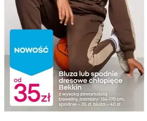 Spodnie dresowe chłopięce Bekkin z wysoką zawartością bawełny