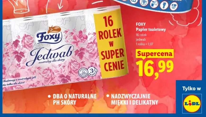 Papier toaletowy Foxy Jedwab 16-pak