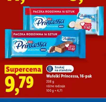 Wafelki Princessa kokosowa mini 16-pak +1 wariant