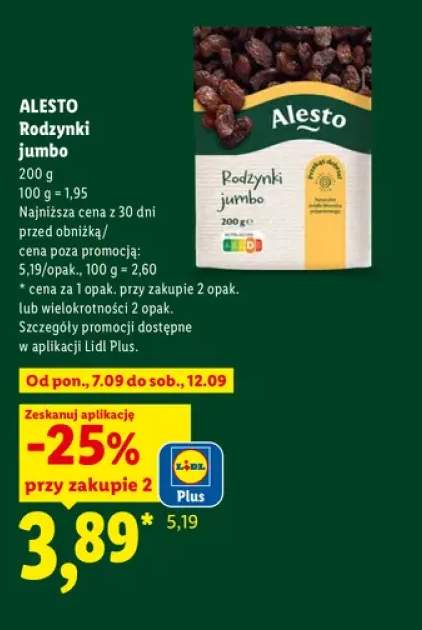 Rodzynki jumbo Alesto
