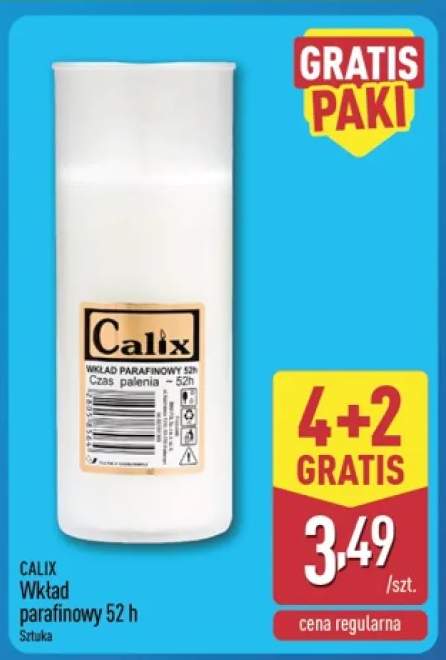 Wkład parafinowy 52 h Calix