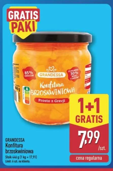 Konfitura brzoskwiniowa Grandessa
