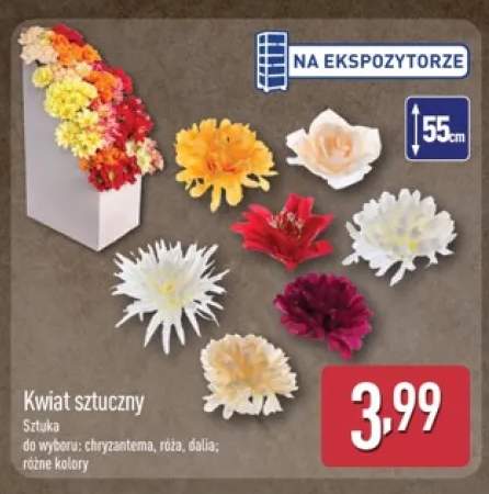 Kwiat sztuczny róża +2 warianty
