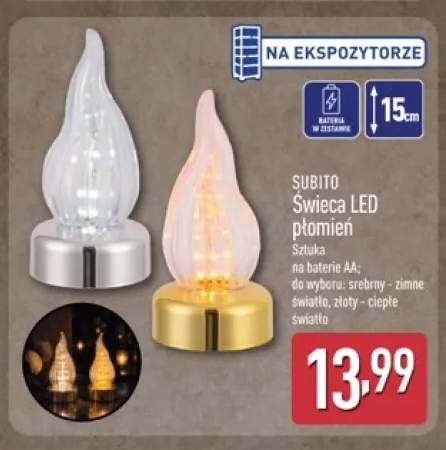 Świeca LED płomień Subito