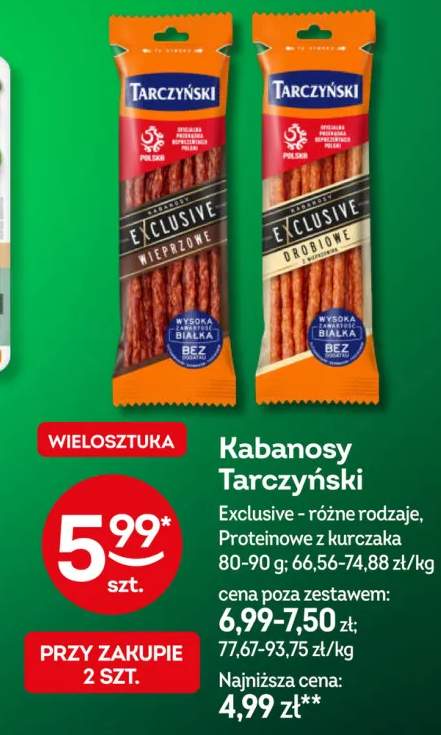 Kabanosy Tarczyński Exclusive wieprzowe +2 warianty