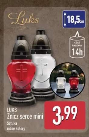 Znicz serce mini Luks
