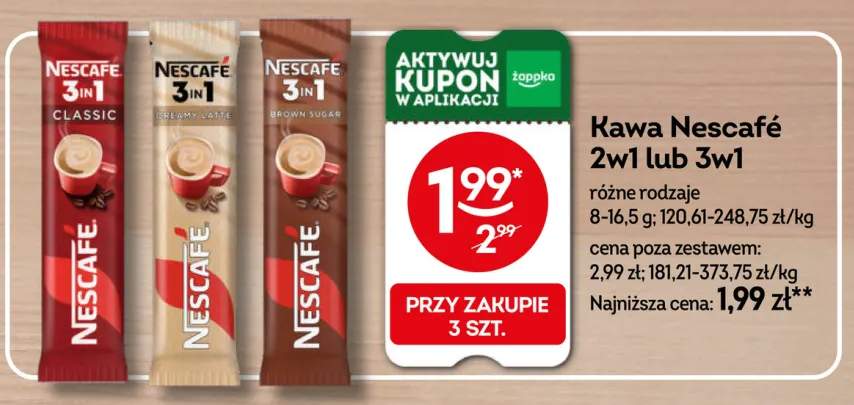 Kawa rozpuszczalna Nescafé 2w1 +3 warianty