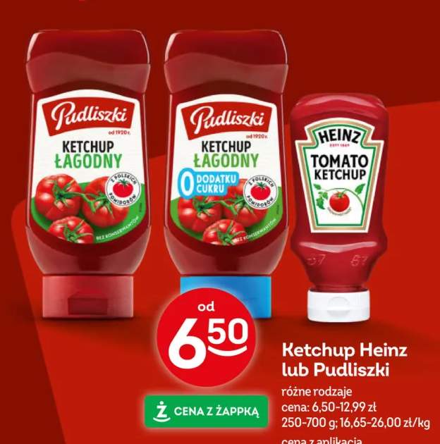 Ketchup łagodny Pudliszki +2 warianty