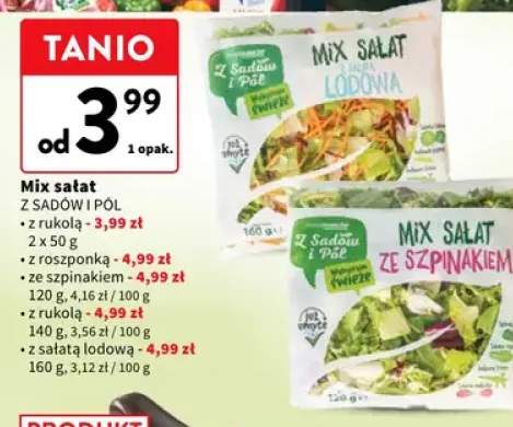 Mix sałat z rukolą 2-pak Z Sadów i Pól +4 warianty