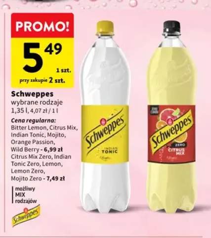 Napój gazowany Schweppes Citrus Mix +10 wariantów