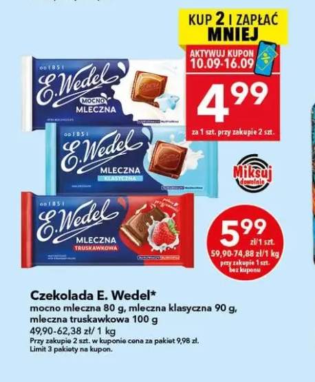 Czekolada mleczna klasyczna +2 warianty