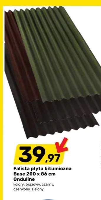 Falista płyta bitumiczna Onduline Base brązowa 200x86 cm