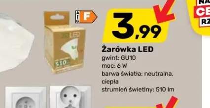 Żarówka LED Eco LED GU10 6W 510lm barwa neutralna