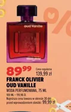 Woda perfumowana Franck Olivier Oud Vanille