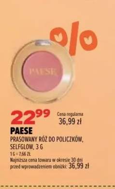 Prasowany róż do policzków Selfglow Paese
