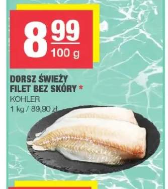 Dorsz świeży filet bez skóry Kohler