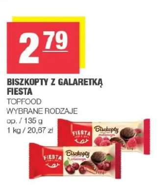Biszkopty z galaretką Fiesta malinowe +1 wariant