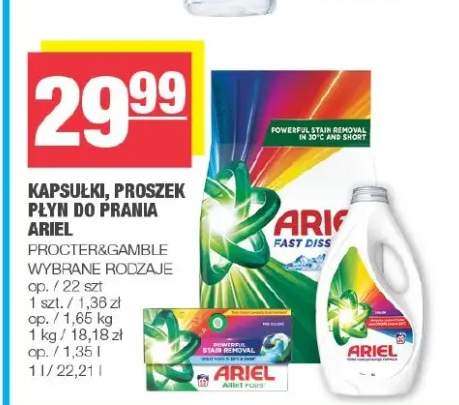 Kapsułki do prania Ariel +2 warianty