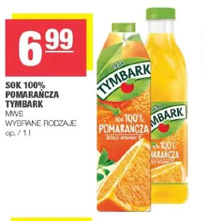 Sok pomarańcza Tymbark 100%