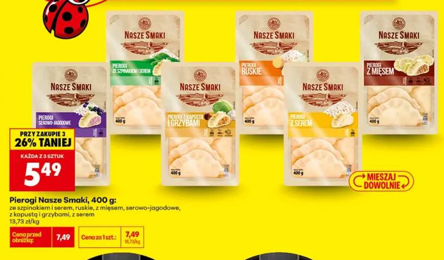 Pierogi ze szpinakiem i serem Nasze Smaki +5 wariantów