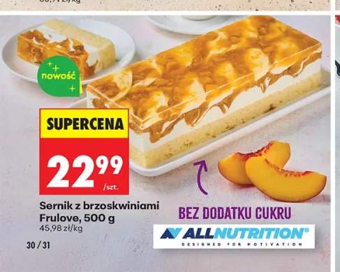 Sernik z brzoskwiniami Frulove Allnutrition