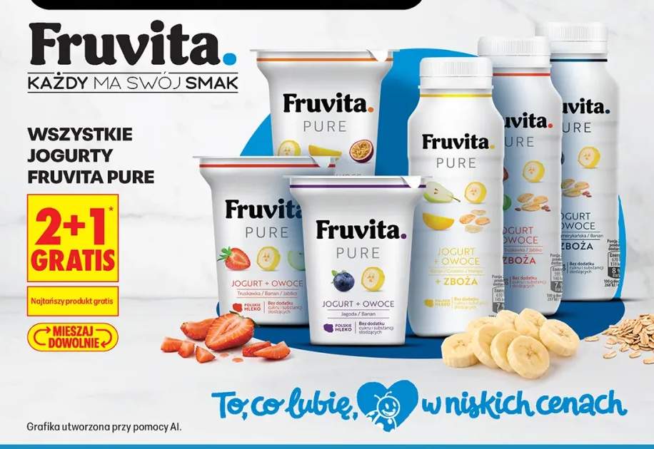 Jogurty Fruvita Pure +5 wariantów