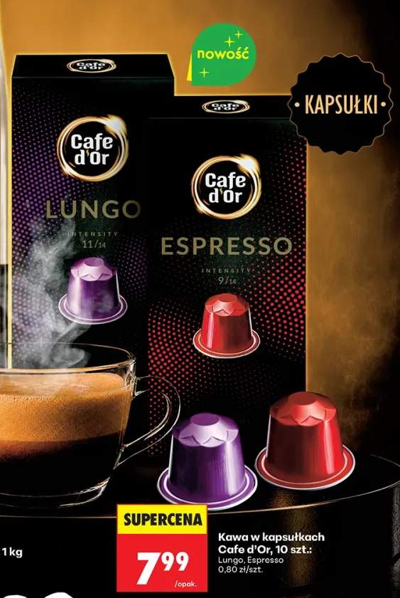 Kawa w kapsułkach Cafe d'Or Lungo +1 wariant