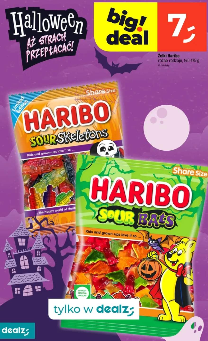 Żelki Haribo Sour Skeletons +1 wariant